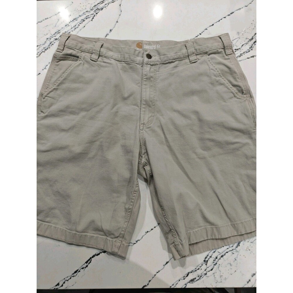 Carhartt Shorts Men’s 40 Rugged Flex Relaxed Fit Canvas Carpenter Tan Workwear